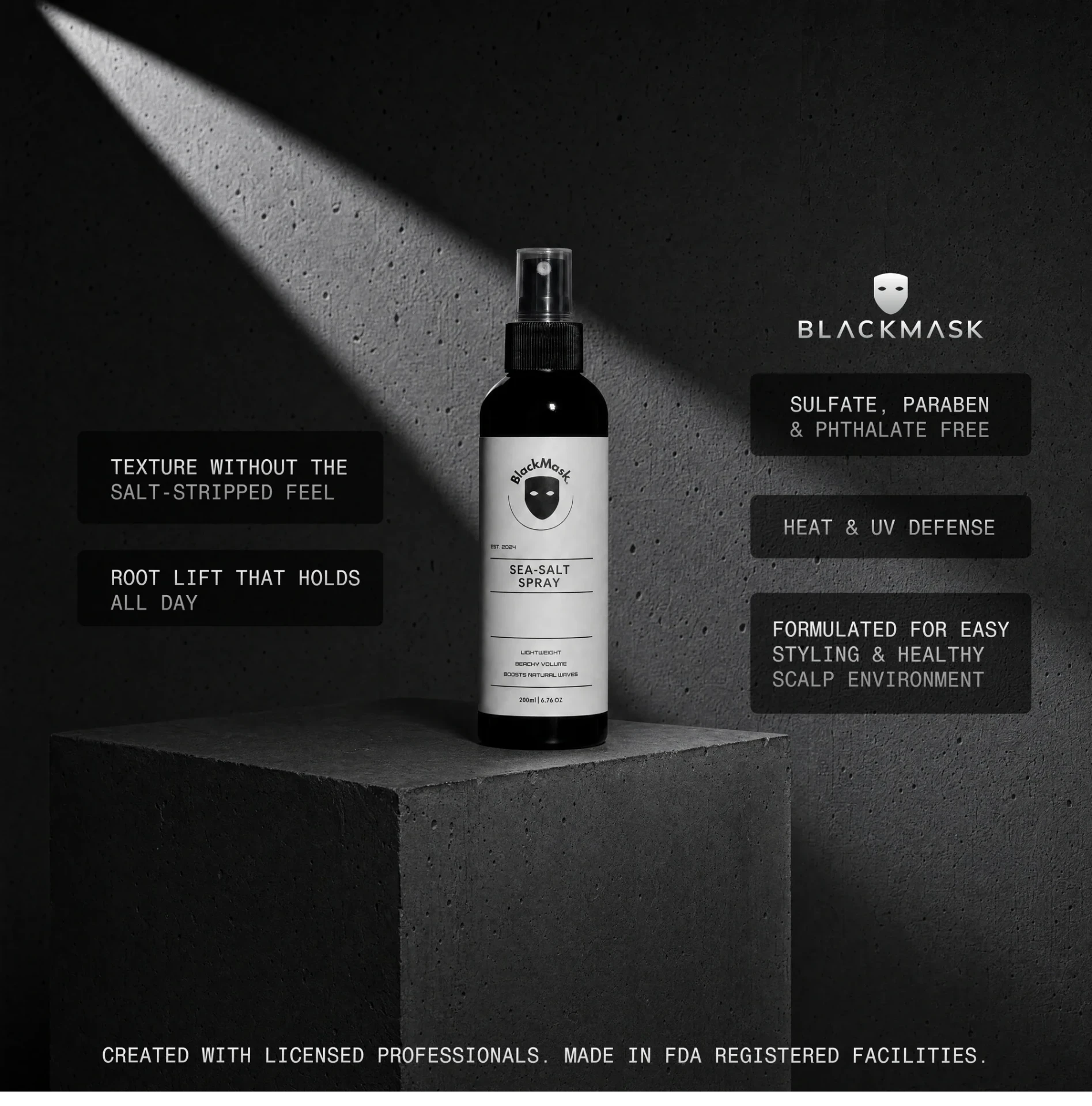 BlackMask Sea-Salt Spray and its product features