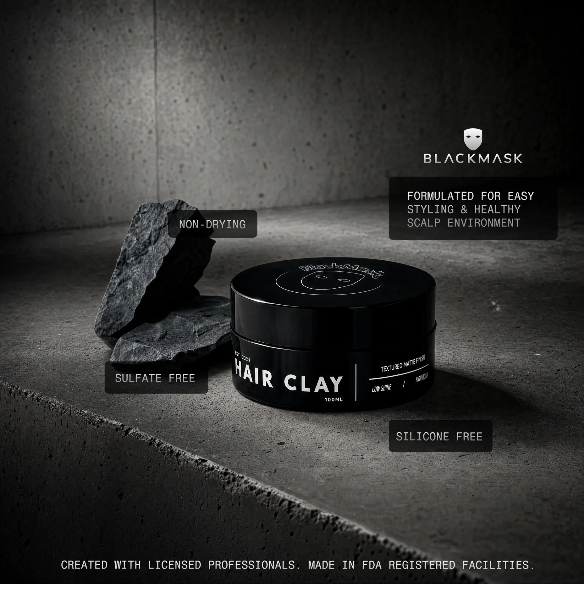 BlackMask Hair Clay and its product features